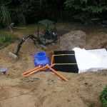 komplett verrohrte Anlage