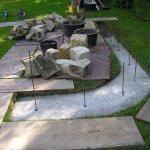 auf einem von uns hergestellten Betongrund-Fundament
